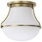 Nuvo Valdora 1-Light Flush Mount 10 in. Natural Brass White Opal Glass 60/7860 - alternate 5